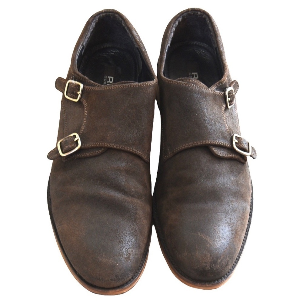 Gordon Rush || Double Monk Strap Allan Leathered Suade Shoe Size 11 - Picture 3 of 6
